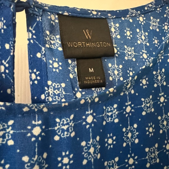 Blue ruffle blouse - Picture 3 of 5